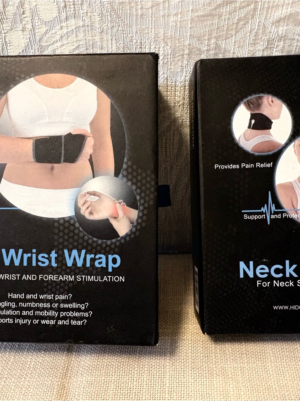 Neck Wrap & Wrist Wrap Only For Tens Unit Open Box Never Used Pain Relief C